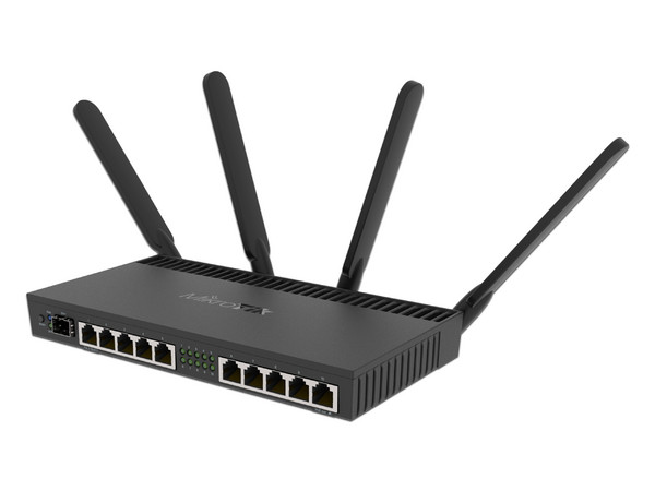 Router Inalámbrico MikroTik RB4011IGS+5HACQ2HND-IN de doble Banda 2.4GHz y 5.0GHz, Wireless AC (Wi-Fi 5), Hasta 1733 Mbit/s, Color Negro.