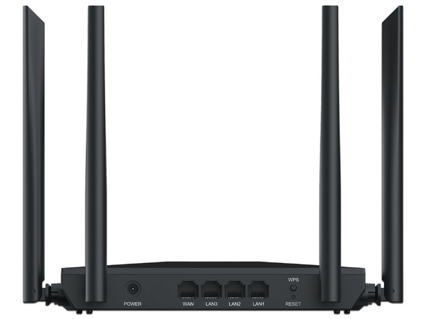 Router Inalámbrico Netis NC65 de Doble Banda, Wireless AC (Wi-Fi 5), hasta 867 Mbps, 4 Antenas, 4 Modos de Trabajo, Gigabit Ethernet, Easy Mesh. Color Negro.