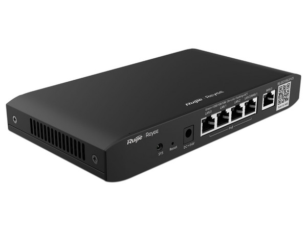 Router Balanceador Ruijie RG-EG105G-P-V3, Hasta 1000Mbps, 4 Puertos RJ-45. Color Negro.
