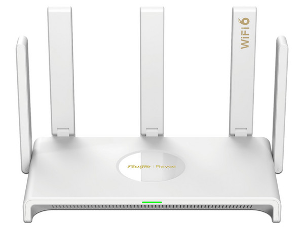 Router inalámbrico MESH Ruijie, Diseñado para Gaming con doble puerto WAN Gigabit, 3 puertos LAN Gigabit, WI-FI 6, 2x2 doble Banda. Color Blanco.
