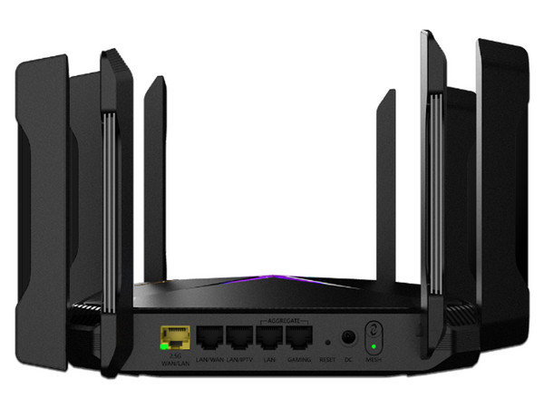 Router Ruijie RG-EW6000GX, Doble Banda, Wireless AC (Wi-Fi 6), Hasta 4804 MB/s, 6 Puertos Gigabit LAN, 8 Antenas. Color Negro.