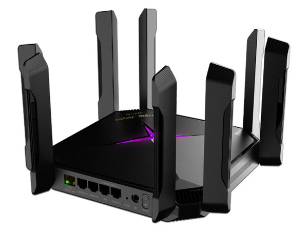 Router Ruijie RG-EW6000GX, Doble Banda, Wireless AC (Wi-Fi 6), Hasta 4804 MB/s, 6 Puertos Gigabit LAN, 8 Antenas. Color Negro.