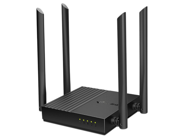 Router Inalámbrico TP-Link Archer C4 de doble banda MU-MIMO, Wireless AC (Wi-Fi 5), hasta 1200mbps. Color Negro