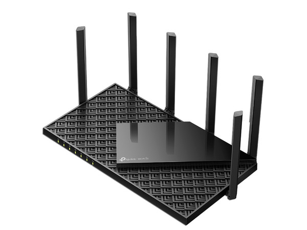 Router Inalámbrico TP-Link Archer AXE75 de Triple Banda, Wireless AX (Wi-Fi 6E), hasta 2402Mbps, LAN Gigabit. Color Negro.