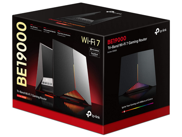 Router Inalámbrico TP-Link Archer GE800 de Triple banda, Wireless AC (Wi-Fi 7), hasta 11520 Mbps. Color Negro,