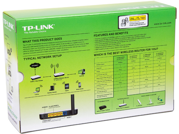 Ruteador Inalámbrico TP-LINK, Wireless G, 54Mbps
