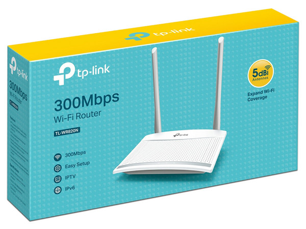 Router Inalámbrico TP-LINK TL-WR820N, Wireless N (Wi-Fi 4), Hasta 300 Mbps.