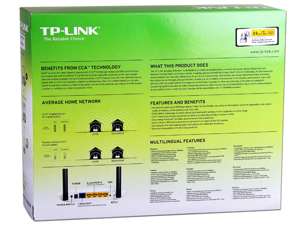 Router Inalámbrico TP-LINK, Wireless-N Wireless N (Wi-Fi 4), 300Mbps.