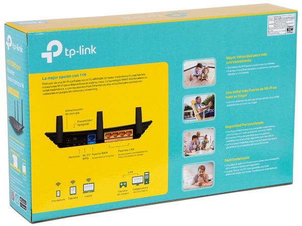 Router Inalámbrico TP-LINK TL-WR940N, Wireless N (Wi-Fi 4), hasta 450Mbps, 3 Antenas Omnidireccionales.