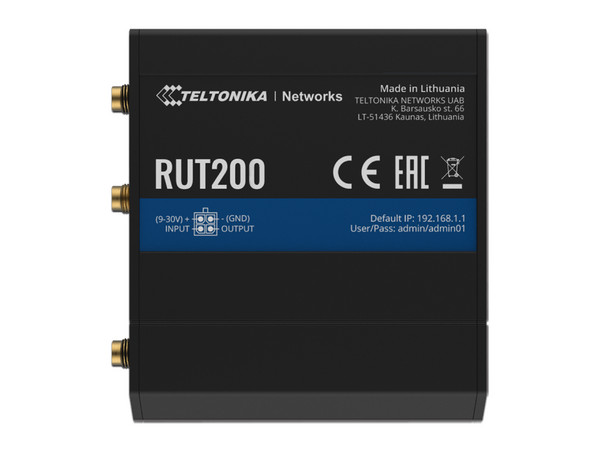 Router Inalámbrico Teltonika RUT200 4G LTE, Wi-Fi, 2 Puertos Ethernet 10/100 Mbps, Color Negro.