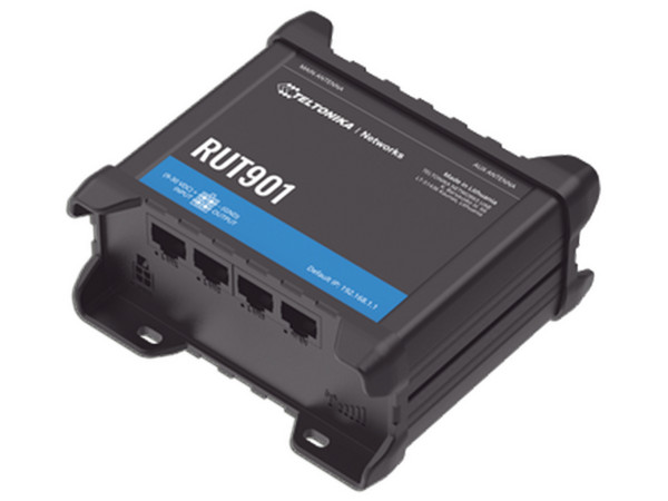 Router LTE Teltonika dual SIM, 4G LTE, 4 Puertos Ethernet (1 Puertos WAN y 3 Puertos LAN Gigabit).

