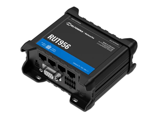 Router Inalámbrico Teltonika RUT956 4G LTE, Wi-Fi, 4 Puertos Ethernet 10/100 Mbps. Color Negro.
