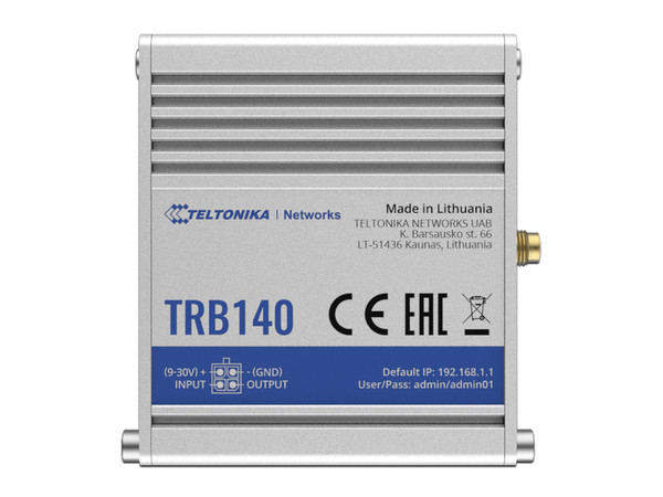 Router Industrial Teltonika TRB140, 4G LTE, Ethernet.