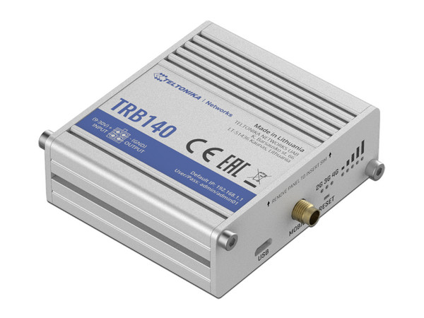 Router Industrial Teltonika TRB140, 4G LTE, Ethernet.