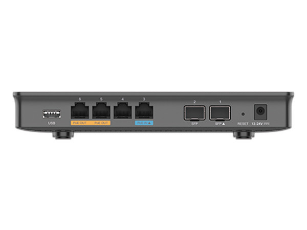 Router Alámbrico Grandstream GWN7002, 4 Puertos RJ-45, 2 Puertos SFP, Hasta 2200mbps, Color Negro.