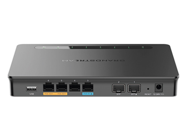 Router Alámbrico Grandstream GWN7002, 4 Puertos RJ-45, 2 Puertos SFP, Hasta 2200mbps, Color Negro.
