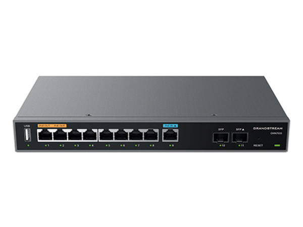 Router Alámbrico Grandstream GWN7003, 9 Puertos RJ-45, 2 Puertos SFP, Hasta 2200mbps, Color Negro.