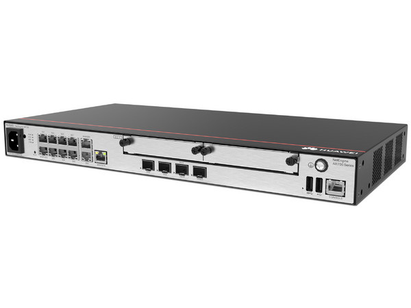 Router Empresarial Huawei AR730, 2 puertos 10/100/1000 Mbps combo, 2 puertos SFP (WAN), 8 puertos 10/100/1000 Mbps(WAN/LAN), VPN, balanceo de cargas, hasta 1200 clientes.