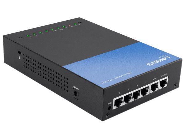 Ruteador empresarial VPN Linksys Gigabit con balanceo de carga, dual WAN, LAN.