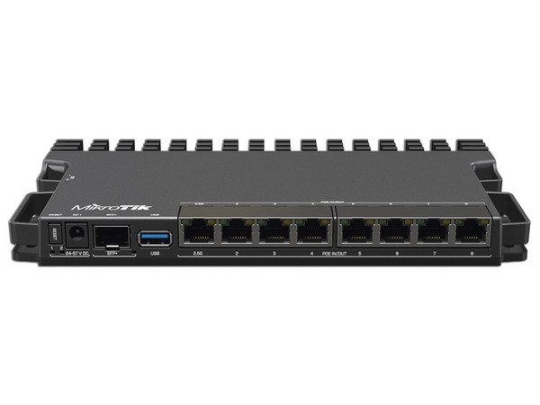 Router MikroTik RB5009UPR+S+IN, 7 Puertos RJ-45 10/100/1000 Mbps PoE, 1 Puerto Ethernet 2.5 GB, 1 Puerto SFP+, Color Negro.