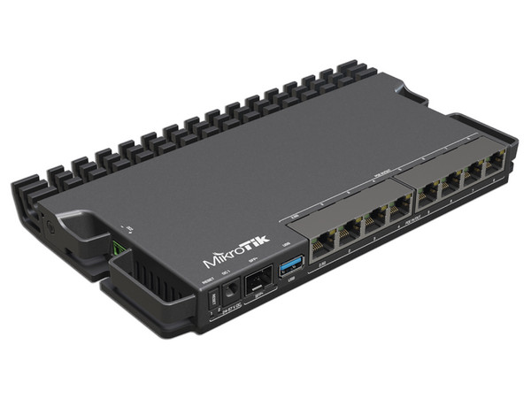 Router MikroTik RB5009UPR+S+IN, 7 Puertos RJ-45 10/100/1000 Mbps PoE, 1 Puerto Ethernet 2.5 GB, 1 Puerto SFP+, Color Negro.