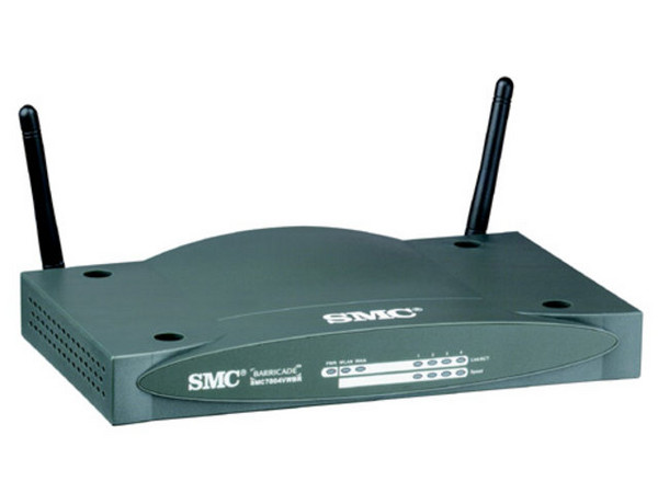Ruteador SMC Barricade 7004VWBR, 4 Puertos LAN 10/100, Access Point Inalambrico y Firewall. (Para compartir Internet)