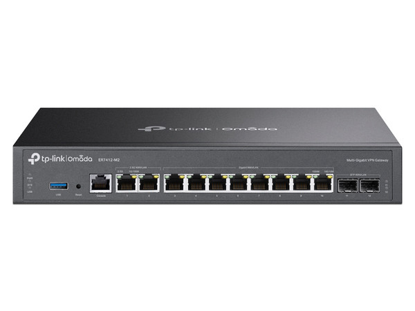 Router TP-LINK ER7412-M2, con VPN, Multigigabit. Color Negro