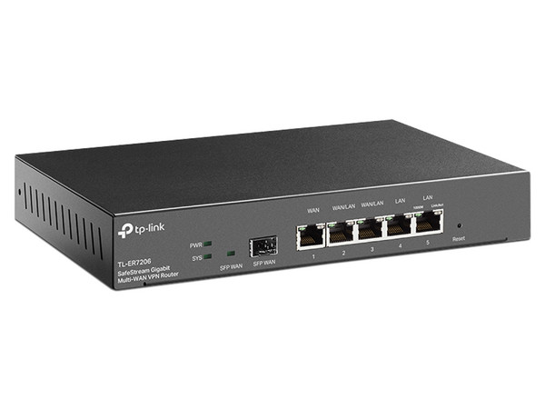 Ruteador TP-LINK TL-ER7206, 4 puertos Gigabit Ethernet, 1 SFP, Firewall.