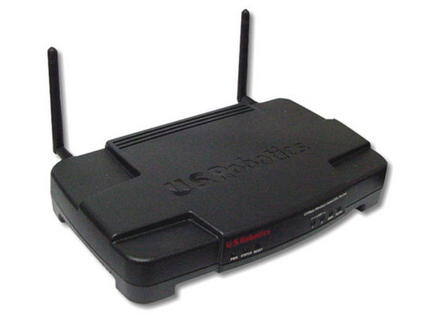 Ruteador U.S. Robotics de 11/22Mbps Inalambrico, 2 Puertos 10/100Mbps, Servidor de Impresión integrado.