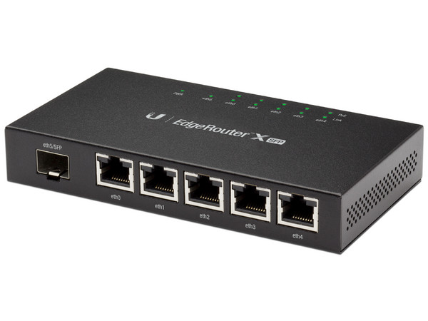 Router Ubiquiti Networks EdgeRouter X SFP de 5 puertos Gigabit Ethernet.