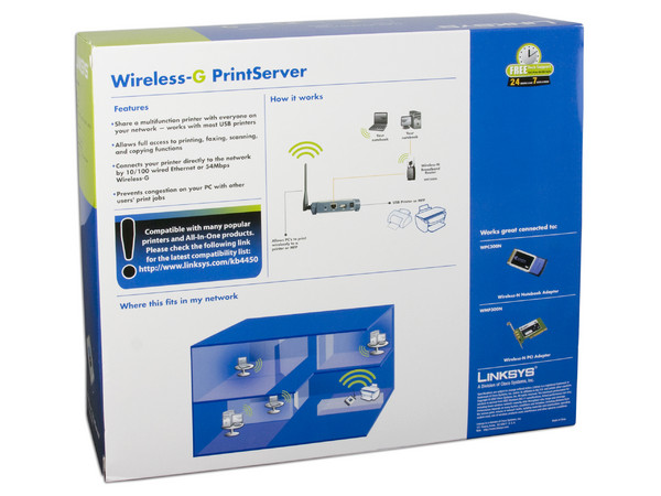 Servidor de impresión Linksys WPSM54G