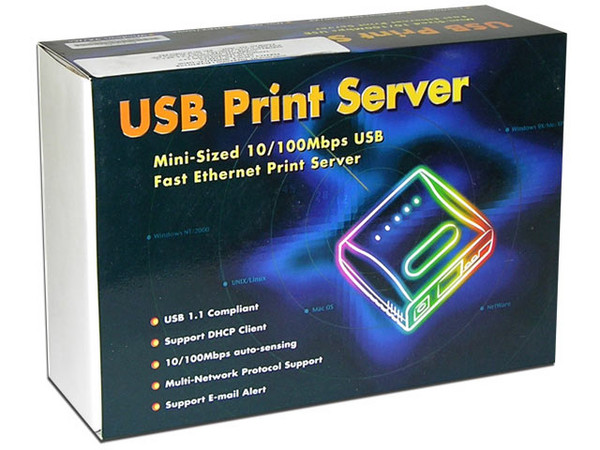 Servidor de Impresión USB 1.1, DHCP, 10/100Mbps
