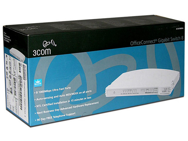 Switch 3Com OfficeConnect Gigabit de 8 Puertos 10/100/1000