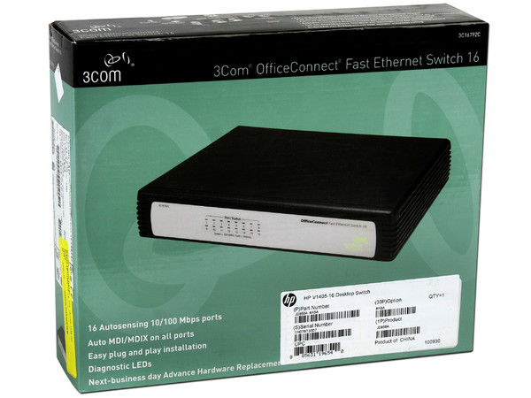 Switch 3Com OfficeConnect de 16 Puertos 10/100Mbps