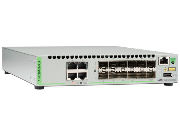 Switch Allied Telesis de 4 Puertos RJ-45 100/1000/10000, 12 Puertos SFP/SFP+.