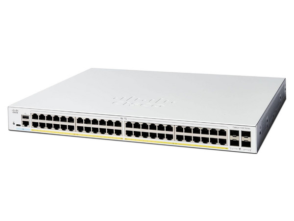 Switch Cisco Catalyst C1300-48FP-4G de 48 puertos Gigabit Ethernet y 4 puertos SFP, Full PoE 740W.