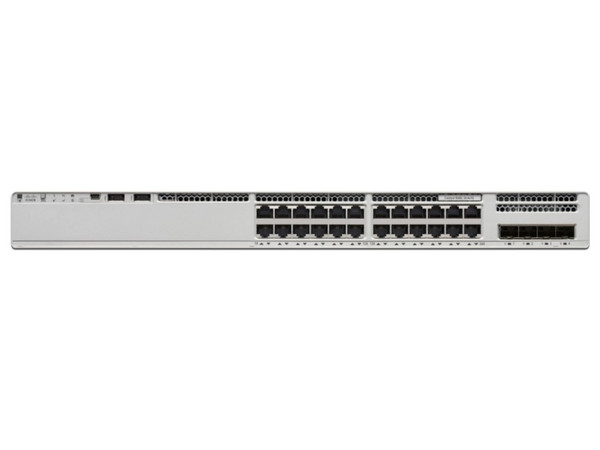 Switch Cisco Catalyst 9200L, 24 puertos 10/100/1000Mbps PoE+, 4 puertos de datos 10G, hasta 128Gbps. Es obligatorio adquirir la suscripción Cisco DNA Essentials los primeros 3 años