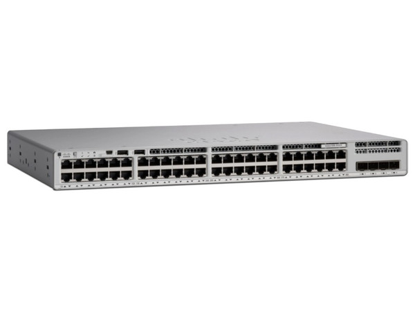 Switch Cisco Catalyst 9200L de 48 puertos RJ-45 Gigabit Ethernet (10/100/1000Mbps), PoE. No Administrable.