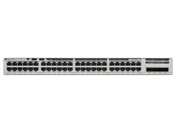 Switch Cisco Catalyst 9200L de 48 puertos RJ-45 Gigabit Ethernet (10/100/1000Mbps), PoE. No Administrable.