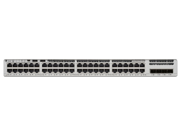 Switch Cisco Catalyst 9200L, 48 puertos 10/100/1000Mbps PoE+, 4 puertos SFP 1G, hasta 176Gbps.
