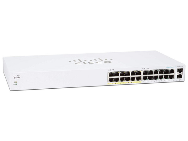 Switch Cisco Business 110 de 24 puertos RJ-45 Gigabit Ethernet (10/100/1000Mbps), PoE.