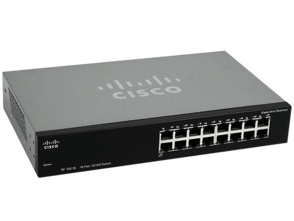 Switch Cisco Small Business SF 100D-16 de 16 Puertos 10/100 Mbps, QoS