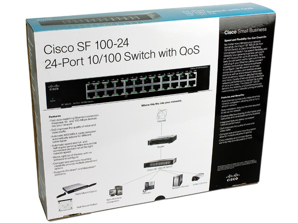 Switch CISCO SF 100-24  de 24 puertos 10/100Mbps, QoS