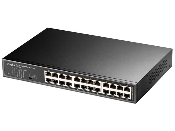 Switch Cudy GS1024, 24 Puertos RJ-45 10/100/1000 Mbps, Color Negro.