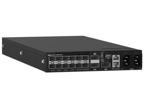 Switch DELL S4112F_1.4 administrable capa 3, 4x Gigabit Ethernet, 24 puertos Gigabit SFP, 4 puertos Gigabit SFP+, 1 puerto de consola. Soporta VLAN, QoS avanzado y gestión vía GWN.Cloud, GWN-Manager, SNMP, CLI o HTTP.
