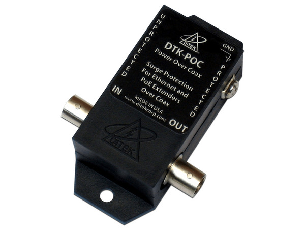 Protector Contra Descargas DITEK DTKPOC, Extensor POE, Alimentación sobre Coaxial.