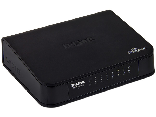 Switch D-Link de 16 puertos 10/100Mbps.