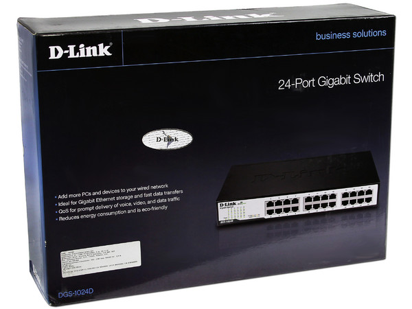 Switch D-Link de 24 puertos 10/100/1000Mbps