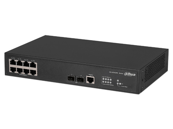 Switch Gigabit administrable DAHUA DH-AS4300-8GT2GF con 8 puertos 10/100/1000 y 2 ranuras SFP