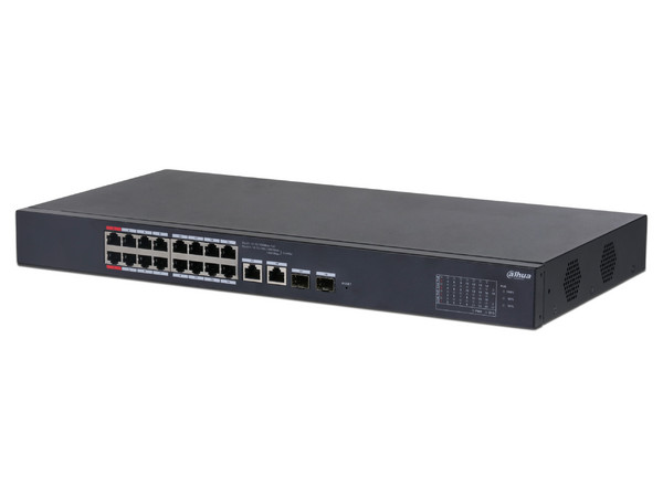 Switch PoE Dahua CS4218-16ET-135 de 16 puertos 10/100 y 1 puerto SFP, 135W.